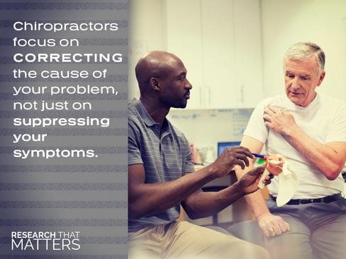 Chiropractic Adjustment - correcting issues, not suppressing symptoms